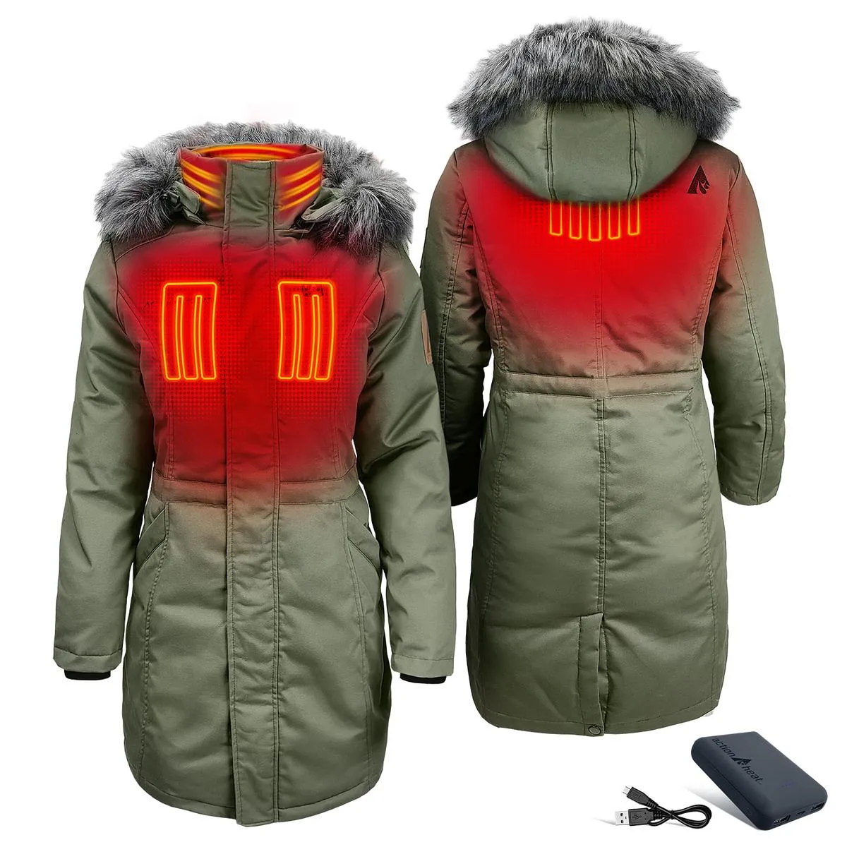 ActionHeat 5V Women's Battery Heated Parka Jacket