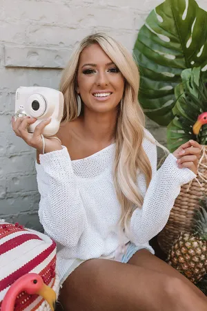 Amazing Morning Knit Sweater in White