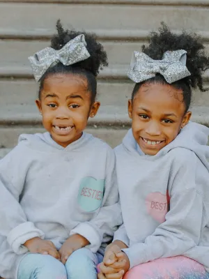 Big Sister Little Sister Matching Besties Valentine's Day Sweatshirts