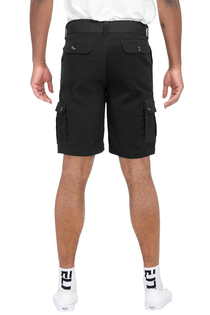 Black Multi Hawaiian Shirt Cargo Short Set