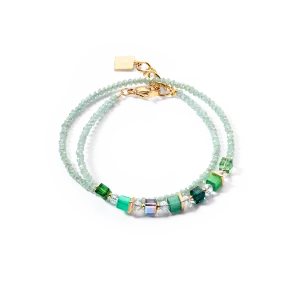 Joyful Colours Wrap bracelet gold green