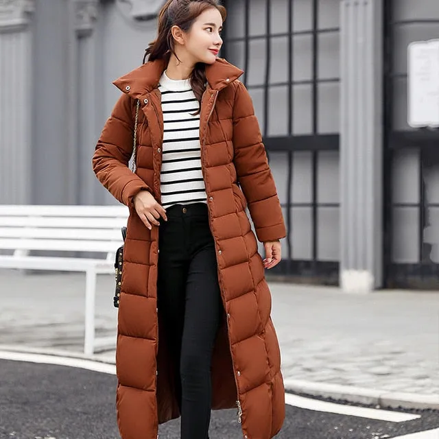 New Arrival Parkas Fashion Coats Women Winter Sweater Fur Collar Hood Warm Cotton Coat Women Clothes