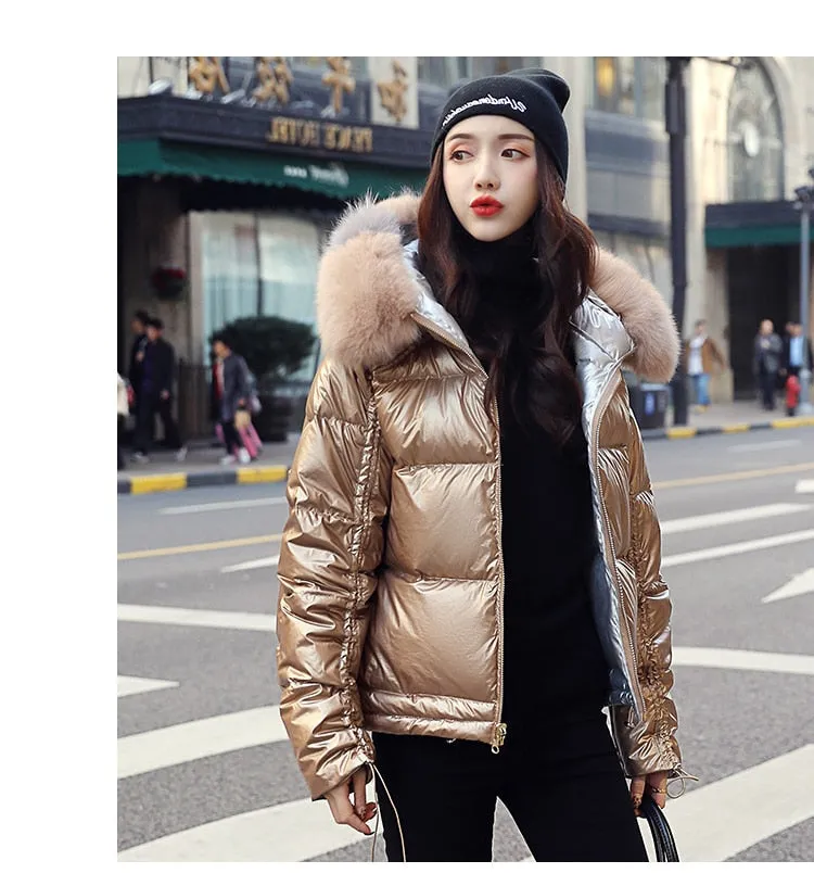 New Arrival Parkas Fashion Coats Women Winter Sweater Fur Collar Hood Warm Cotton Coat Women Clothes