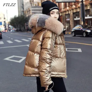 New Arrival Parkas Fashion Coats Women Winter Sweater Fur Collar Hood Warm Cotton Coat Women Clothes