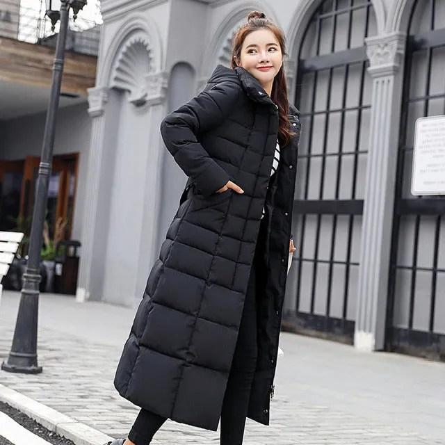 New Arrival Parkas Fashion Coats Women Winter Sweater Fur Collar Hood Warm Cotton Coat Women Clothes