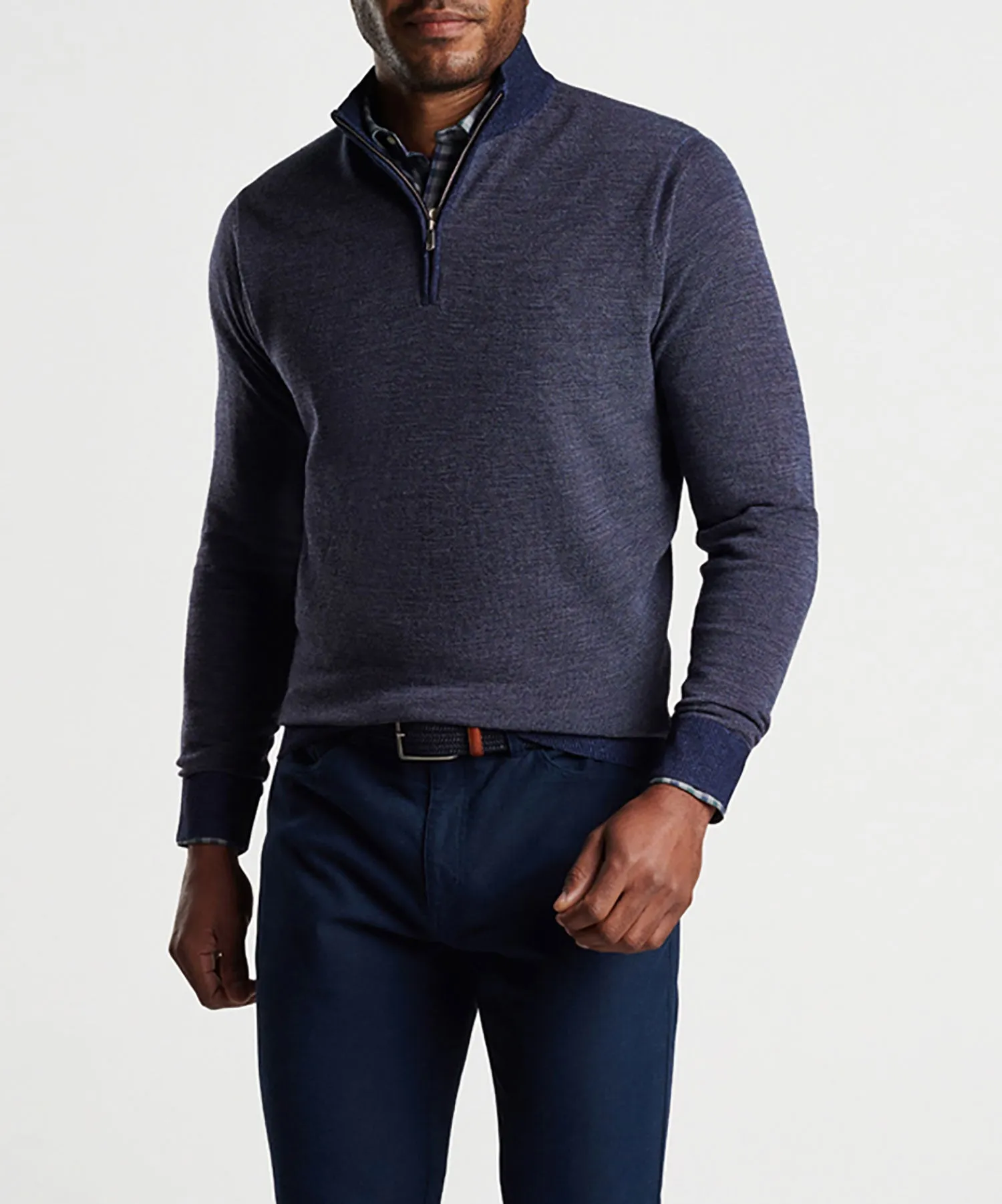 Peter Millar Breaker Birdseye Quarter-Zip Sweater