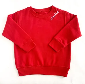 The Kids Chainstitch Sweatshirt - Red